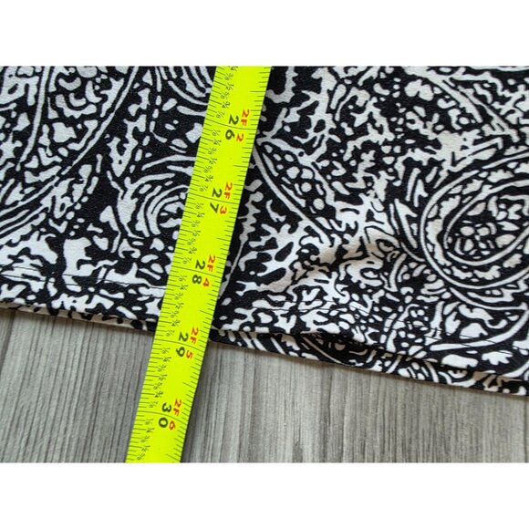 Laura Ashley Black & White Paisley Print Dress Size L - Picture 7 of 8